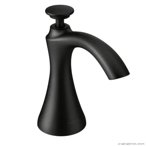 Moen S3946BL Modern Matte Black Bathroom Soap Dispenser
