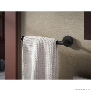 Modern Matte Black Bathroom Towel Holder - Elate 9 Series Kohler