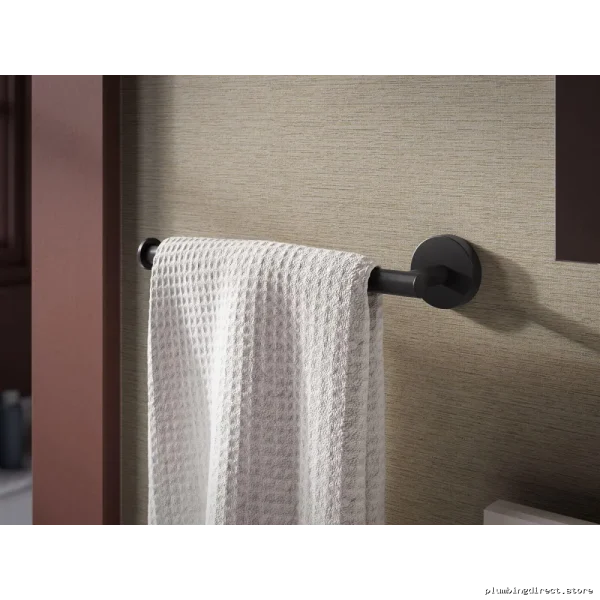 Modern Matte Black Bathroom Towel Holder - Elate 9 Series Kohler