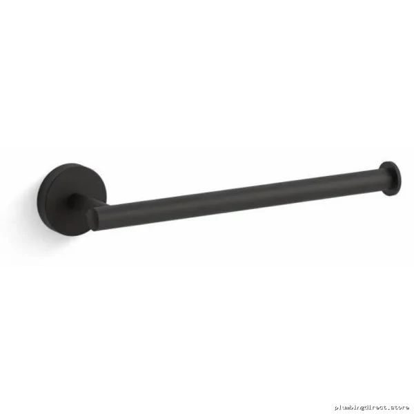 Modern Matte Black Bathroom Towel Holder - Elate 9 Series Kohler - Image 2