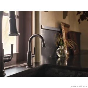 Brizo Rook Matte Black Beverage Faucet - Model 61374LF-C-BL with Modern Design for Home Bars