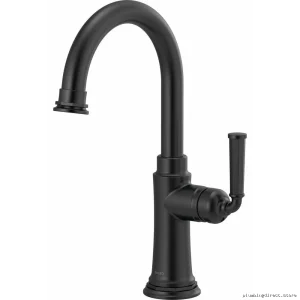 Modern Matte Black Bar Faucet for Kitchen - Brizo 61074LF-BL High-Flow Faucets