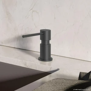 Lato 443031 Modern Matte Black Soap Dispenser - Stylish Bathroom Accessory by Blanco