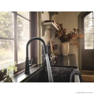 Smart Touch Pull Down Kitchen Faucet by Rook & Brizo – Modern Matte Design #Model#