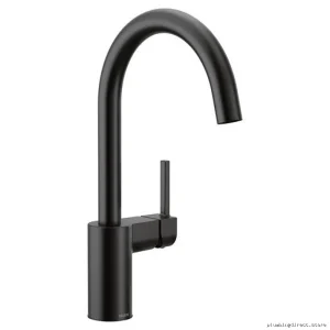 Modern MOEN HIgh ARC matte black kitchen faucet align