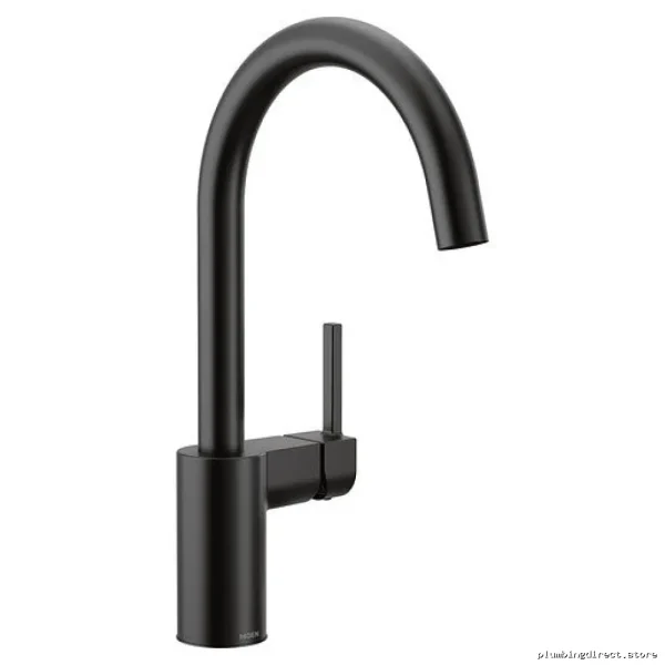 Modern MOEN HIgh ARC matte black kitchen faucet align
