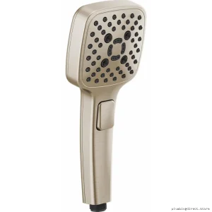 Modern Square Linear Multi Function Hand Shower Brushed Nickel Finish