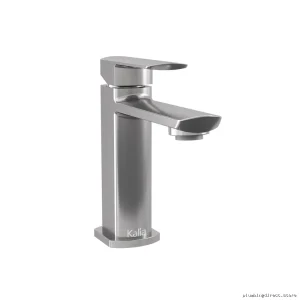 Kalia BF1411-125 Pure Nickel Single Hole Bathroom Sink Faucet - Modern Design