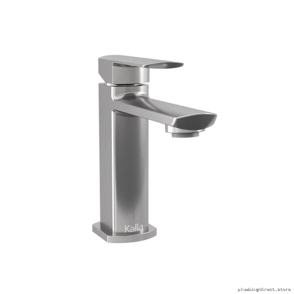 Kalia BF1411-125 Pure Nickel Single Hole Bathroom Sink Faucet - Modern Design