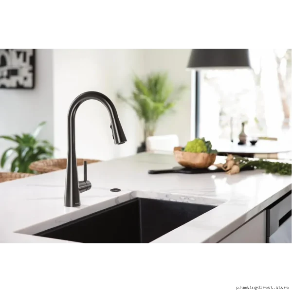 Modern Oil Rubbed Bronze Kitchen Faucet with Pull-Down Spray - Moen Model 7864ORB - Image 3