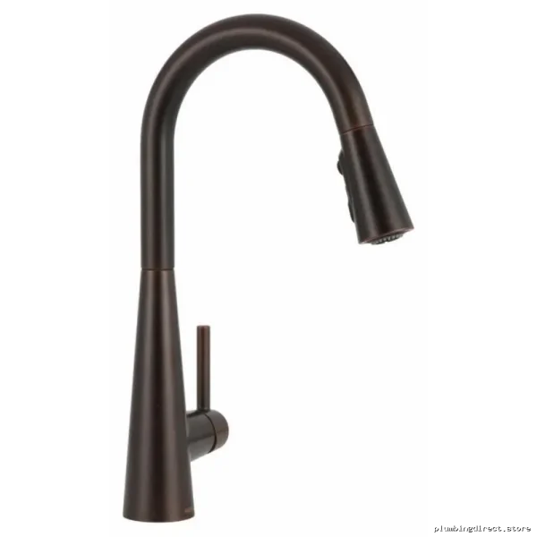 Modern Oil Rubbed Bronze Kitchen Faucet with Pull-Down Spray - Moen Model 7864ORB - Image 4