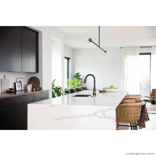 Modern Oil Rubbed Bronze Kitchen Faucet with Pull-Down Spray - Moen Model 7864ORB - Image 5