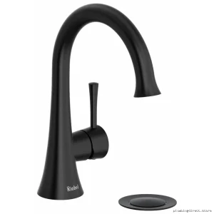 Lever Style Modern One Hole Bath Tap Efficient Water Flow Matte Black EdOlbk Riobel