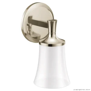 Modern Polished Nickel Wall Sconce with 1-Light Globe Design - Moen YB0361NL