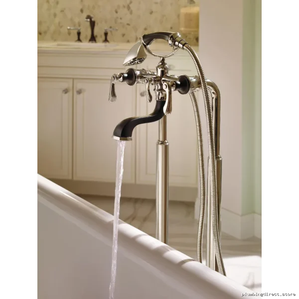 Brizo RP73766PN Polished Nickel Floor-Mounted Tub Filler Riser – Modern Design - Image 3