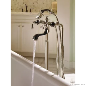 Brizo RP73766PN Polished Nickel Floor-Mounted Tub Filler Riser – Modern Design