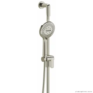 RIOBEL Triple Function Handheld Shower with Adjustable Slide Rail - Modern Design in Polished Nickel