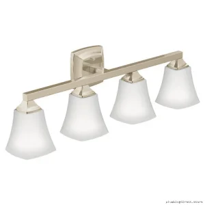 Modern Polished Nickel Two-Tier Lighted Wall Mount - Voss