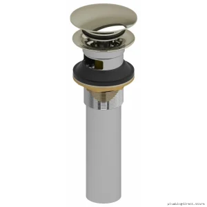 Modern Push Button Drain w/Overflow - Polished Nickel DB160PN RIOBEL