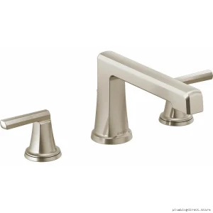 Modern Roman Tub Lever Handle Set in Luxe Nickel - Levoir Brizo HL698-NK