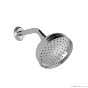 Chrome Modern Rustic Showerhead with Angled Wall Mount – Model #BF-Model from Kalia