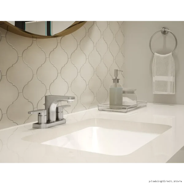 Modern Centerset Bathroom Faucet with Pop-Up Drain - Satin Nickel SLC-6712-STN-1.5 Symmons - Image 2