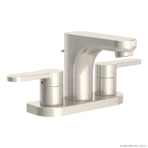 Modern Centerset Bathroom Faucet with Pop-Up Drain - Satin Nickel SLC-6712-STN-1.5 Symmons
