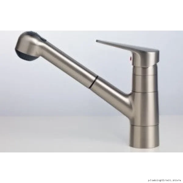 Modern Kitchen Faucet with Pull-Out Spray Head in Satin Nickel – Durable Design | Model KFPOS from Kindred