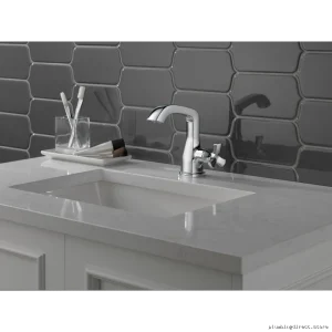 Modern Single Handle Bath Faucet Stryke 576-SSMPU-LHP-DST in Durable Stainless Steel
