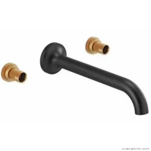 Modern Single-Handle Wall Mount Bathroom Faucet Jason Wu Brizo Collection Matte Black T65875LF-BLLHP-ECO