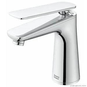 Modern Single-Hole Bath Faucet w/ Pop-Up Drain & High-Flow - Chrome AS Model