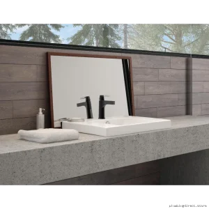 Zura Modern Single-Hole Chrome & Matte Black Bathroom Faucet