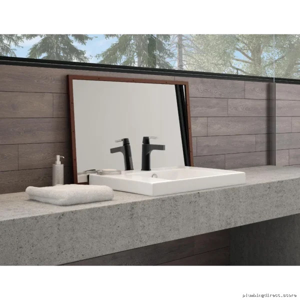 Zura Modern Single-Hole Chrome & Matte Black Bathroom Faucet