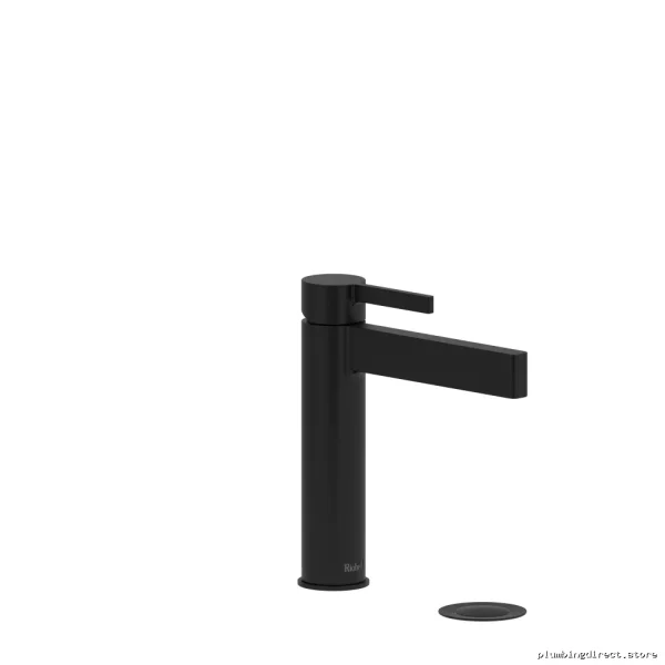 RIOBEL PXS01BK Modern Single Hole Bathroom Faucet with Lever Handle - 1.2 GPM Black