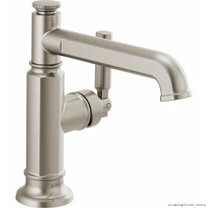 Modern Single-Hole Bathroom Faucet in Luxe Nickel - Invari Brizo 65076LF-NK