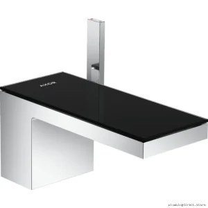 Modern Single Hole Bathroom Faucet by Axor MyEdition 70 - Chrome & Black Finish 47010601