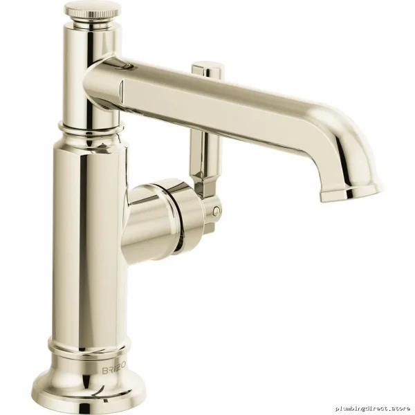 Modern Single-Hole Bathroom Faucet in Polished Nickel - Brizo 65076LF-PN
