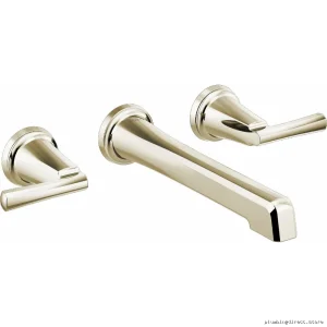 Levoir Modern Single-Hole Wall-Mounted Bath Faucet Trim Kit (Handle-Free) - Polished Nickel