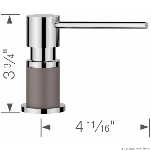 Lato 443044 Blanco Modern Soap Dispenser in Volcano Gray Stainless Steel - Image 2