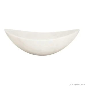 Modern Solid Stone Vessel Sink - White Marble Bathroom Sink SV-20 Lenova