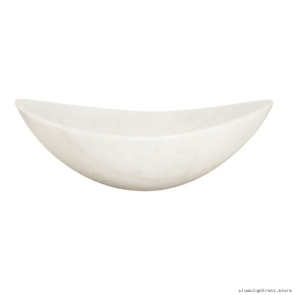 Modern Solid Stone Vessel Sink - White Marble Bathroom Sink SV-20 Lenova