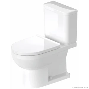 Modern Spacious Tall Elongated Basic White Toilet Bowl - Duravit