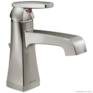 Modern Stainless Steel Single Hole Bathroom Faucet Leak-Proof Delta Valve