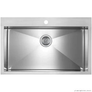 Stainless Steel Single-Hole Drop-In Kitchen Sink with Modern Design