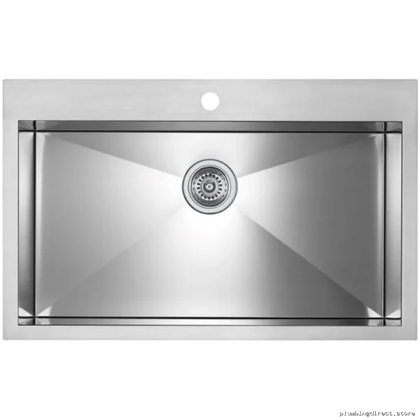 Stainless Steel Single-Hole Drop-In Kitchen Sink with Modern Design
