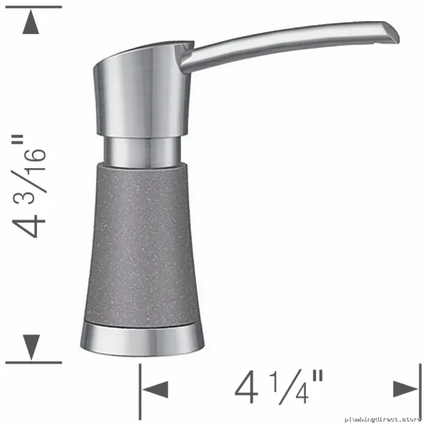 arthonamodernstainlesssoapdispenserinmetallicgray - Image 2