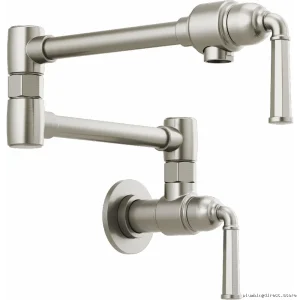 Stainless Steel Wall Mount Pot Filler - Brizo 62874LF-SS