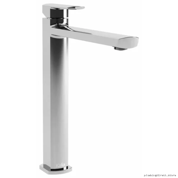 Modern Tall Single-Hole Vessel Sink Faucet Pure Nickel Finish
