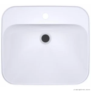 Toto Arvina Cotton White Rectangular Vessel Sink - Modern Bathroom Design