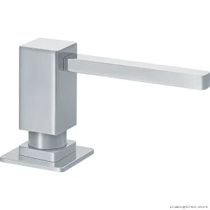 Modern Satin Nickel Touch-Free Soap Dispenser | Easy Refill Design